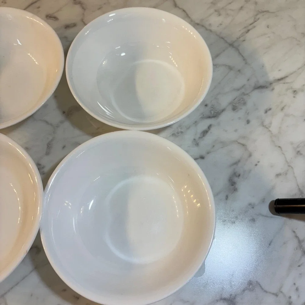 Corelle Livingware Winter Frost White 18oz Cereal Bowls Set of 4 Vitrelle Glass